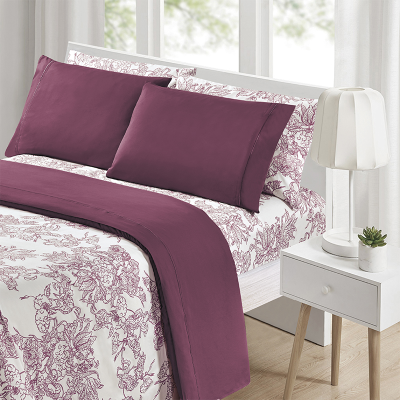 Printed bed sheet set