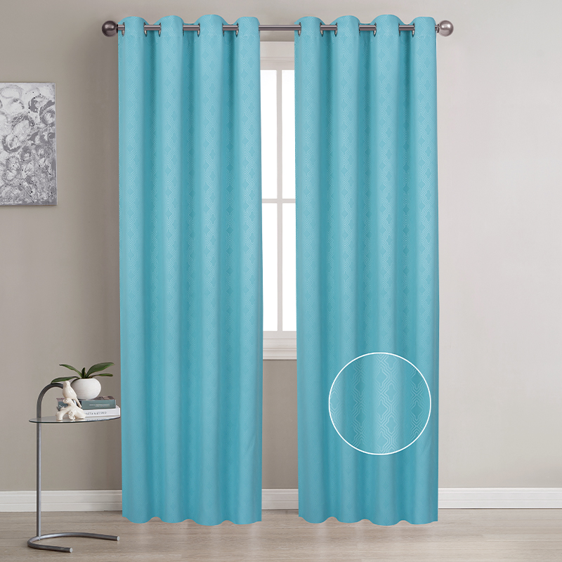 Embossed blackout curtains