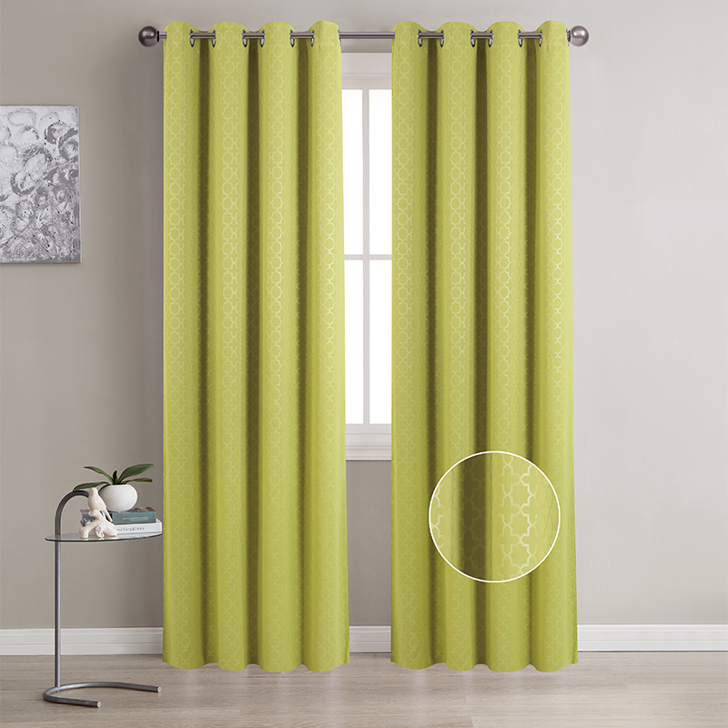 Embossed blackout curtains