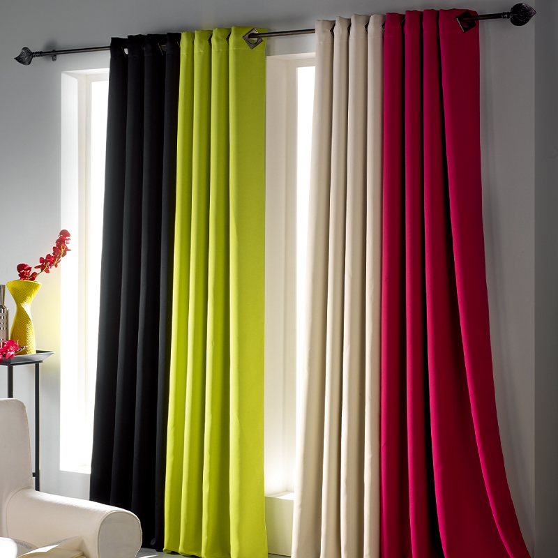 Plain blackout curtain