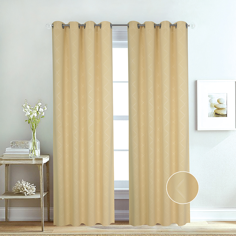 Embossed blackout curtains