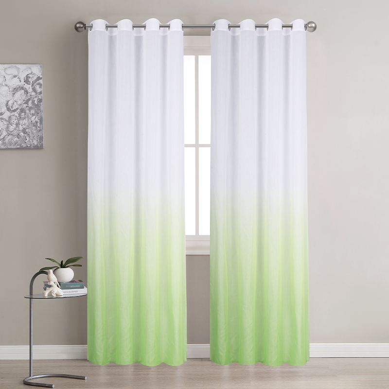 White semi-sheer curtain