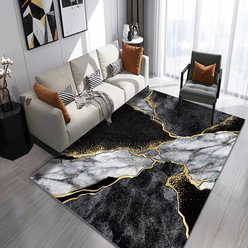 Gold diamond velvet carpet